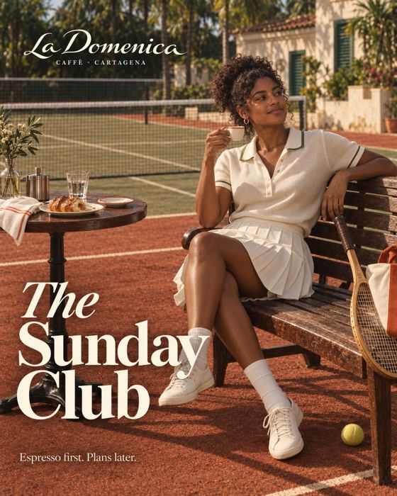 Mujer en la cancha de tenis: The Sunday Club