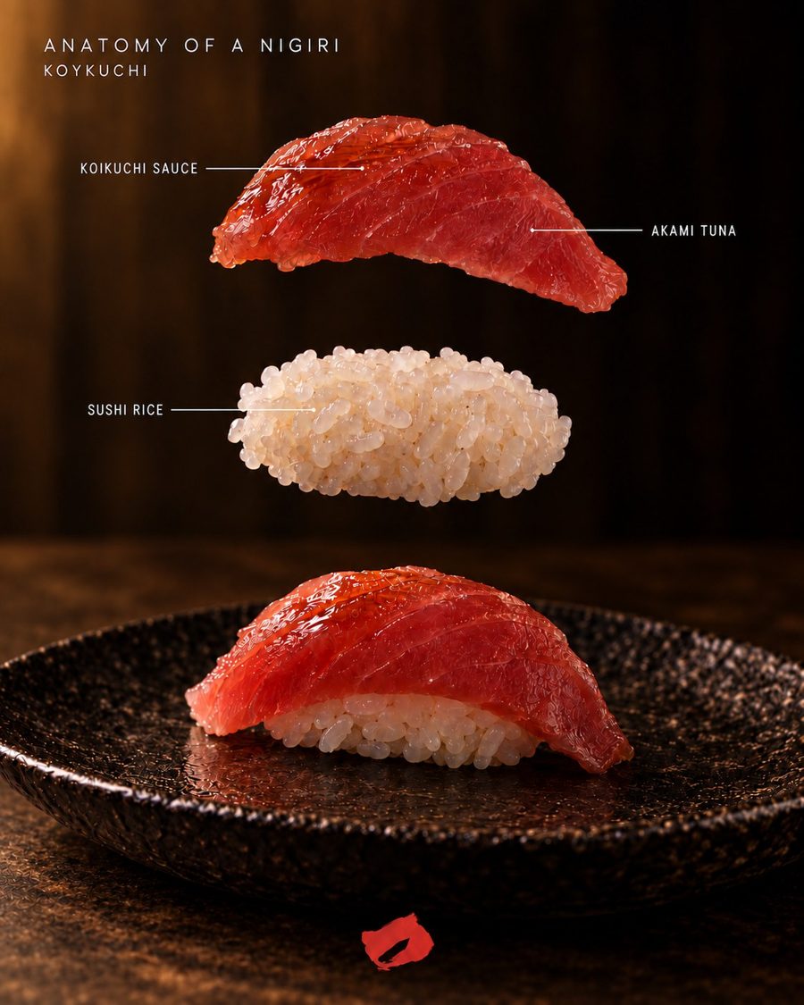 Anatomía: Nigiri de atún, capa por capa